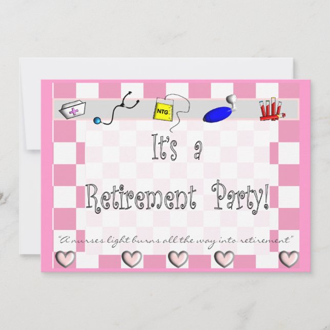 NURSE Retirement Party Invitations (Front)