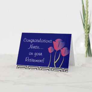 Nurse Retiring Greeting Card Tulips Design