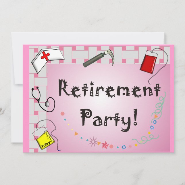 Nurse Retiring Party Invitations (Front)