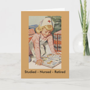 Nurse Retiring - So Retro Holiday Card