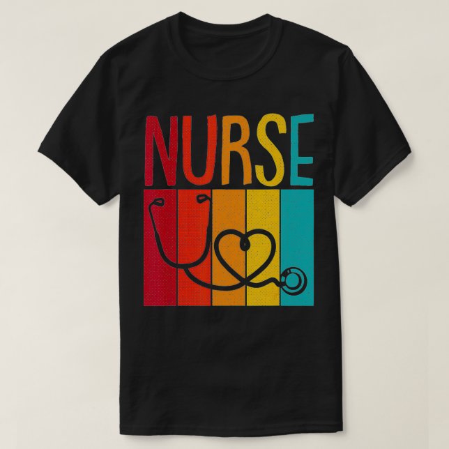 Nurse Retro Registered RN Nursing Student Graduati T-Shirt (Design Front)