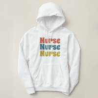 Nurse Retro Typography Womens