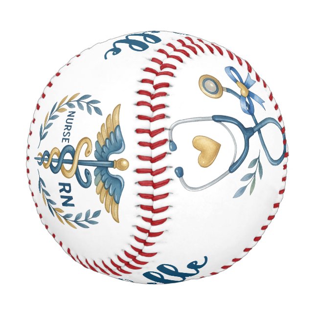 Nurse RN Baseball Gift (Angled)