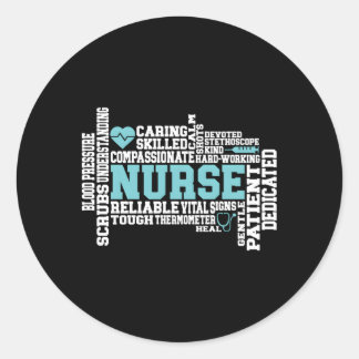 Nurse Rn Lvn Nursing School Medical Classic Round Sticker