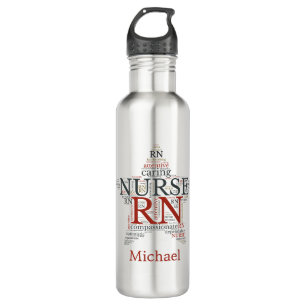 Nurse RN star large personalised 710 Ml Water Bottle
