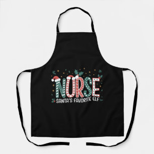 Nurse Santa's Favourite Elf Christmas Inspirationa Apron
