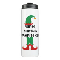 Nurse Santa's Favourite Elf Funny Nurse Christmas