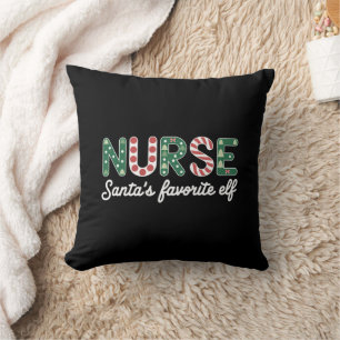 Nurse Santa's Favourite Elf Life Nurse Day Gifts  Cushion