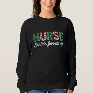 Nurse Santa's Favourite Elf Life Nurse Day Gifts Sweatshirt
