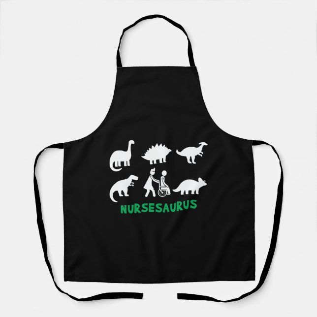 Nurse Saurus Dinosaurs Apron (Front)