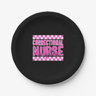 Nurse Shirt, Correctional Nurse Tee, RN Gift Paper Plate