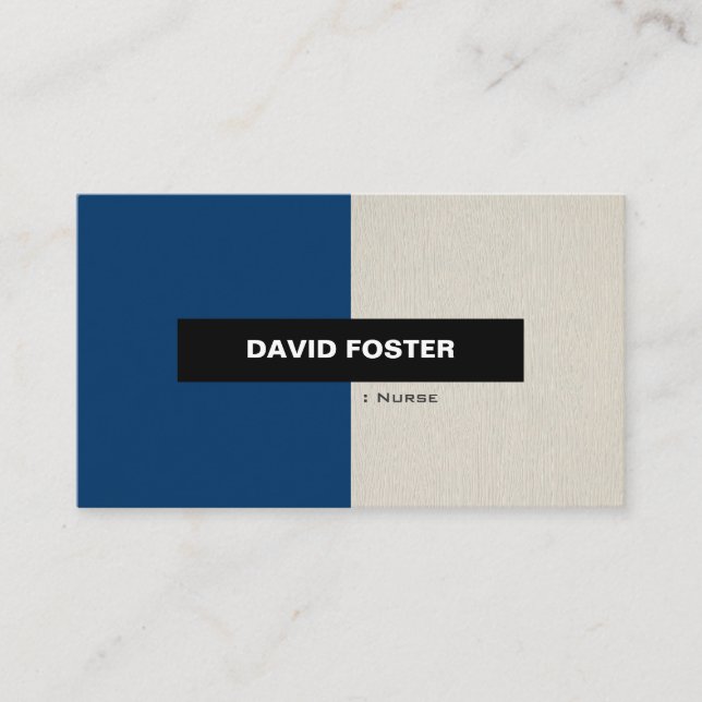 Nurse - Simple Elegant Stylish Business Card (Front)