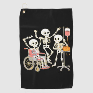 Nurse Skeleton Funny Halloween Healthcare Essentia Golf Towel
