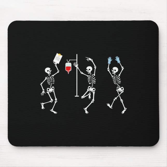 Nurse Skeleton Halloween Skeleton Costume  Mouse Pad (Front)