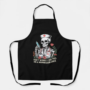 Nurse Skeleton Joke Humour Halloween Essential T-S Apron