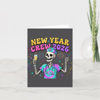 Nurse Skeleton New Year Crew 2026 Funny Er Icu Eve