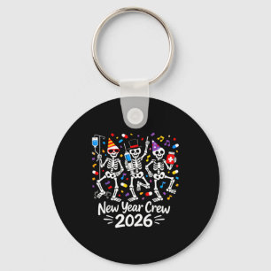 Nurse Skeleton New Year Crew 2026 Funny Er Icu Par Key Ring
