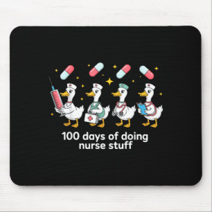 Nurse Skeleton New Year Crew 2026 Funny Er Icu Par Mouse Pad