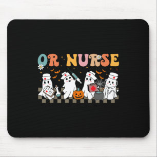 Nurse Spooky Ghost Halloween Cute Nursing Costume Mouse Pad