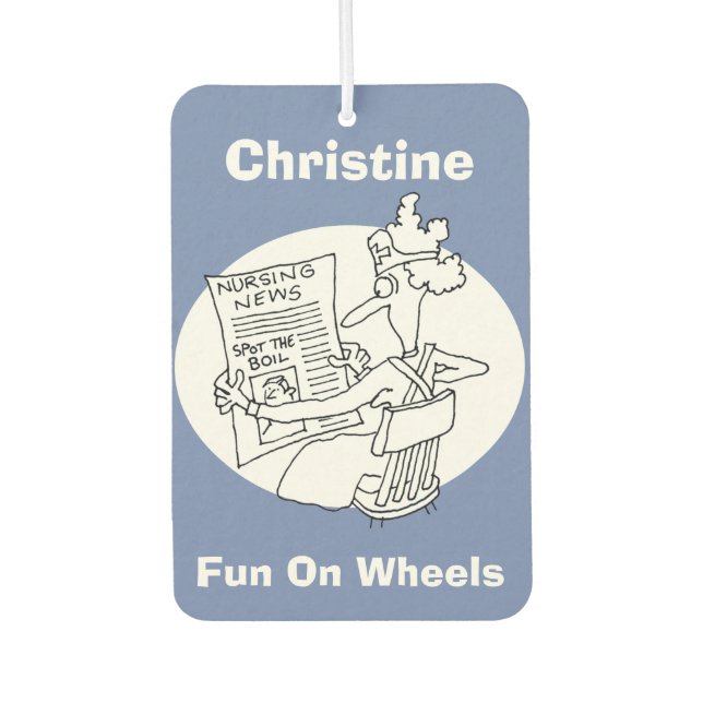 Nurse Spot the Boil Competition Car Air Freshener (Front)