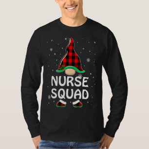 Nurse Squad Gnome Buffalo Plaid Matching Family Ch T-Shirt