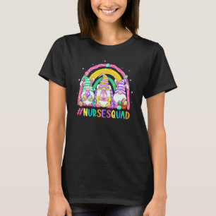 Nurse Squad Happy Easter Day Bunny Gnome Egg Rainb T-Shirt