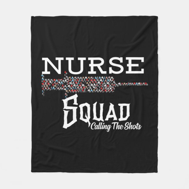 Nurse Squad - Needle - Calling The Shots   Fleece Blanket (Front)