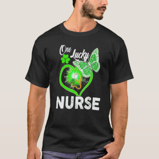 Nurse St Patrick S Day Lucky To Be A Nurse Shamroc T-Shirt