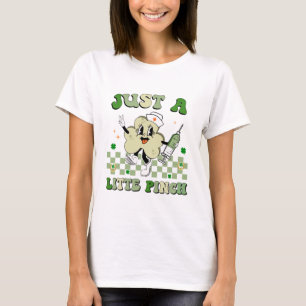 Nurse St.Patricks Day Just a Little Pinch Shamrock T-Shirt