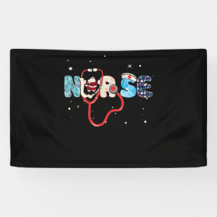 Nurse Stethoscope Christmas Tree Ornaments Decor Banner