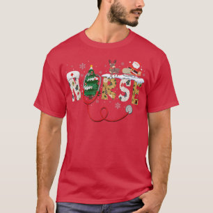Nurse Stethoscope Christmas Tree Ornaments Decor T-Shirt