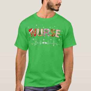 Nurse Stethoscope Christmas Tree Ornaments Xmas Fu T-Shirt