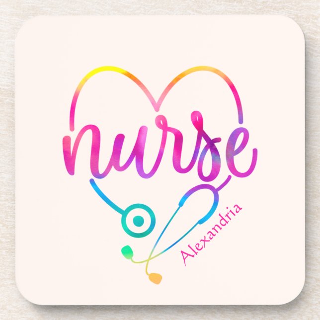 Nurse Stethoscope Coaster (Front)