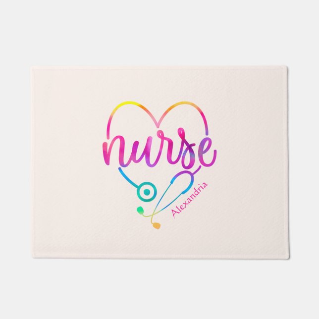 Nurse Stethoscope Doormat (Front)