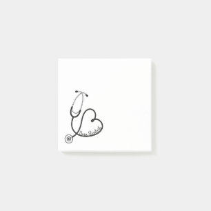Nurse Stethoscope Heart Gift Post-it Notes