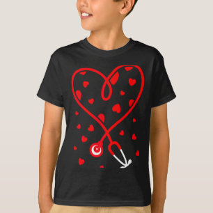 Nurse Stethoscope Heart Valentine's Day Nursing  T-Shirt