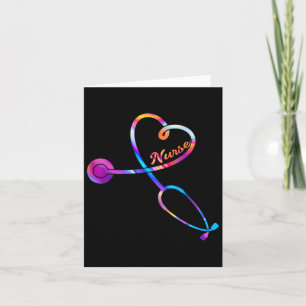 Nurse Stethoscope Heartbeat Ekg Nursing Student Gr Card