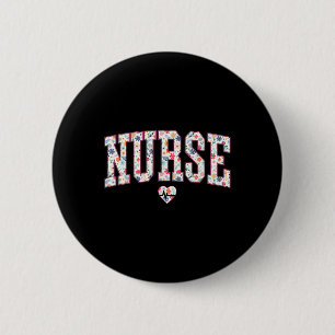 Nurse Stethoscope Heartbeat Rn Lpn Np Cna Er Nurse 6 Cm Round Badge