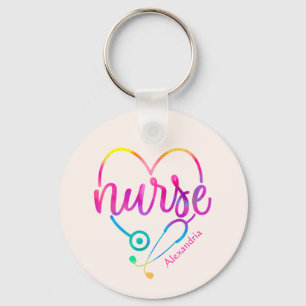 Nurse Stethoscope Key Ring