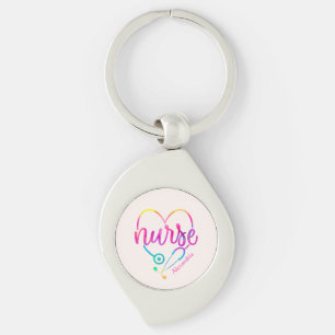 Nurse Stethoscope Key Ring