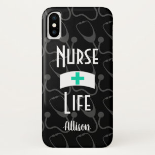 Nurse Stethoscope Medical Pattern Personalised Case-Mate iPhone Case