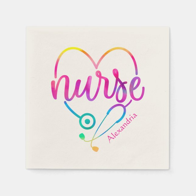 Nurse Stethoscope Napkin (Front)