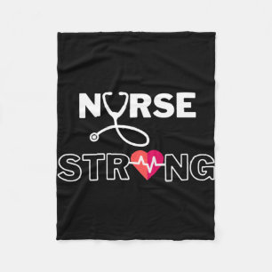 Nurse strong style fleece blanket