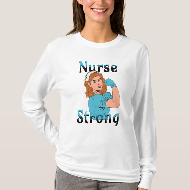 Nurse Strong | Vintage Retro Vibes T-Shirt (Front)