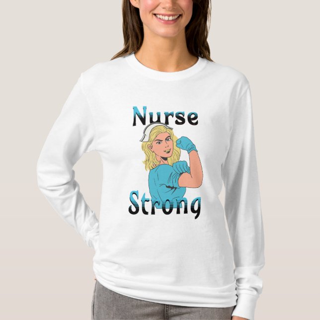Nurse Strong | Vintage Retro Vibes T-Shirt (Front)