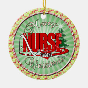 NURSE STUDENT CHRISTMAS CERAMIC TREE DECORATION