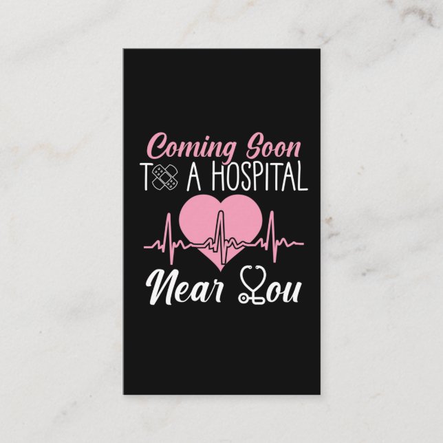 Nurse Students Graduation Hospital RN Nursing Business Card (Front)