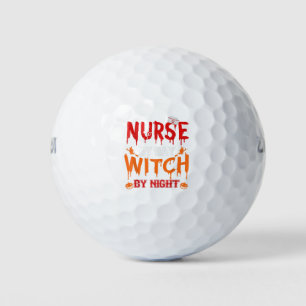 Nurse Sugar Skull Stethoscope Medical Halloween Co Golf Balls
