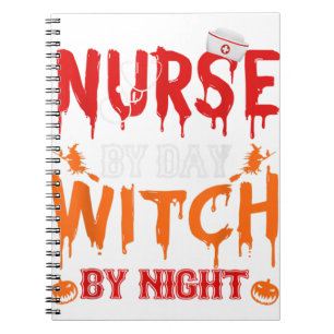 Nurse Sugar Skull Stethoscope Medical Halloween Co Notebook