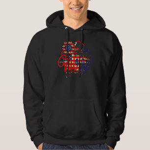 Nurse Sunflower American Flag Independence Day 4th Hoodie